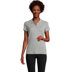 Damska Koszulka Polo Planet Melange. Szare koszulki sportowe damskie SOL'S, xl, bez wzorów, bez kołnierzyka, bez ramiączek. Za 77.99 zł.