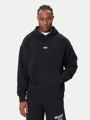 HUGO Bluza Nazardo 50510724 Czarny Loose Fit. Czarne bluzy męskie Hugo, m, bez wzorów, z bawełny, bez kaptura. Za 349.99 zł.