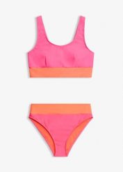 Zabudowane bikini bustier (2 części). Czerwone bikini damskie bonprix, bez wzorów. Za 117.99 zł.