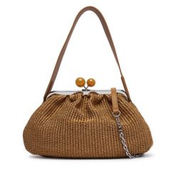 Torebka Weekend Max Mara. Brązowe torebki do ręki damskie Weekend Max Mara, bez wzorów, wizytowe, bez dodatków. Za 1,579.00 zł.