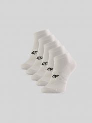 4F Skarpetki krótkie (5-pack) męskie - białe 43-46. Białe skarpety męskie 4f, bez wzorów, z bawełny. Za 59.99 zł.