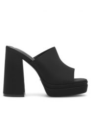 DeeZee Klapki TS5527-01 Czarny. Czarne klapki damskie DeeZee, bez wzorów, z materiału, bez obcasa. Za 139.99 zł.