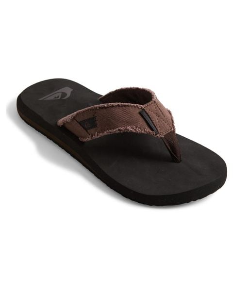 Klapki japonki męskie Quiksilver Monkey. Brązowe klapki męskie Quiksilver, z materiału. Za 109.99 zł.