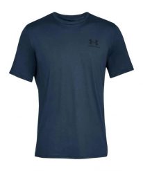 Koszulka sportowa męska Under Armour Sportstyle Left Chest. Czarne koszulki sportowe męskie Under Armour, m, bez wzorów, z bawełny, bez kołnierzyka, bez ramiączek, na fitness i siłownię. Za 119.00 zł.