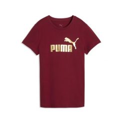 Damska koszulka z logo NO. 1 ESS METALLIC PUMA. Czerwone t-shirty damskie Puma, xs, bez wzorów, z bawełny, klasyczne, bez kołnierzyka. Za 109.00 zł.