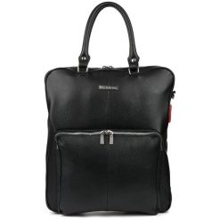 Plecak damski skórzany Beltimore czarny N24. Czarne plecaki damskie bez wzorów. Za 499.90 zł.