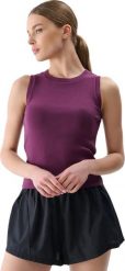 Koszulka damska 4F F132 ciemny fiolet 4FWMM00TSLEF132 50S M. T-shirty damskie 4f, m, bez wzorów, bez kołnierzyka. Za 45.37 zł.