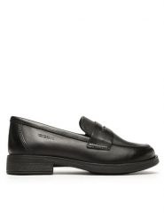 Geox Lordsy Jr Agata D J3449D 00043 C9999 M Czarny. Czarne półbuty dziewczęce Geox, bez wzorów, ze skóry, bez zapięcia. Za 259.99 zł.