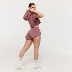 Szorty damskie fitness luźne Relay Haze. Szare szorty sportowe damskie GYMBEAM, l, bez wzorów, z bawełny, na fitness i siłownię. Za 109.90 zł.