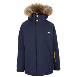 Trespass Ultimately - Męska kurtka przeciwdeszczowa Tp50 Navy. Niebieskie kurtki męskie Trespass, m, bez wzorów, z futra, sportowe, bez kaptura. Za 353.99 zł.