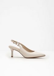 Czółenka z paskiem i niskim obcasem. Brązowe czółenka damskie bonprix, bez wzorów, eleganckie, bez obcasa, bez zapięcia. Za 149.99 zł.