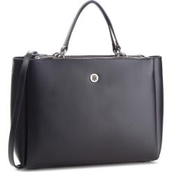 Torebka TOMMY HILFIGER - Effortless Tommy Sat AW0AW05676 002. Czarne torebki do ręki damskie Tommy Hilfiger, ze skóry ekologicznej. Za 799.00 zł.