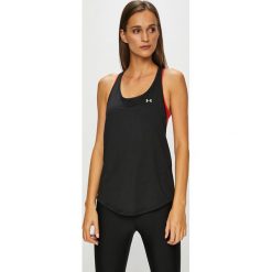 Under Armour - Top. Szare topy damskie Under Armour, z dzianiny, z okrągłym kołnierzem, bez rękawów. Za 99.90 zł.