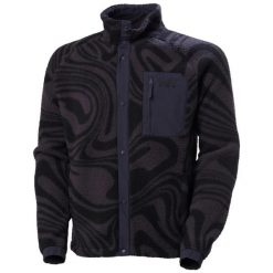 Bluza dresowa z nadrukiem Helly Hansen Panorama Pile Snap. Fioletowe bluzy męskie Helly Hansen, m, bez wzorów, z dresówki, bez kaptura. Za 581.00 zł.