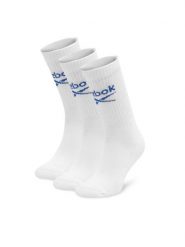 Reebok Skarpety długie R0258-SS24 (3-pack) Biały. Białe skarpety damskie Reebok, bez wzorów, z bawełny. Za 39.99 zł.