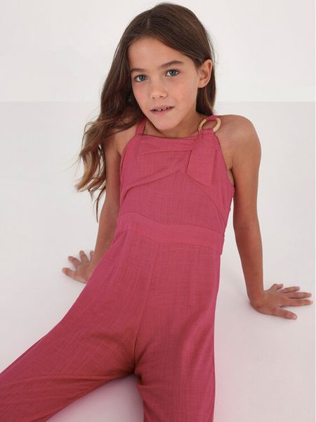 Mayoral Kombinezon 6843 Różowy. Czerwone sukienki dla dziewczynek Mayoral, bez wzorów, z wiskozy, bez ramiączek. Za 229.99 zł.