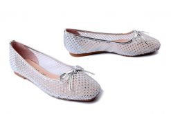 SCAVIOLA S-342 SILVER, baleriny damskie. Szare baleriny damskie Sca'viola, na lato, bez wzorów, bez obcasa, na płaskiej podeszwie. Za 160.93 zł.