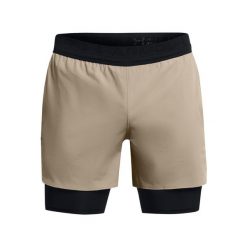 Szorty 2 w 1 Under Armour Vanish Elite. Brązowe buty sportowe męskie Under Armour, bez zapięcia, na fitness i siłownię. W wyprzedaży za 251.50 zł.