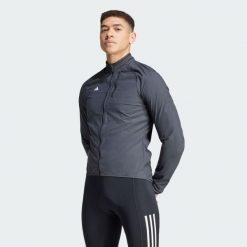 Kurtka The WIND.RDY Cycling. Czarne buty sportowe męskie Adidas, z materiału, bez zapięcia, rowerowe. Za 479.00 zł.