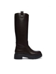 Armani Exchange Kozaki XW003089 AF17451 U6032 Brązowy. Brązowe kozaki damskie Armani Exchange, ze skóry, bez obcasa, na płaskiej podeszwie. Za 1,169.00 zł.