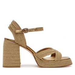 Espadryle Castañer. Żółte sandały damskie Castañer, bez wzorów, bez obcasa, bez zapięcia. Za 979.99 zł.