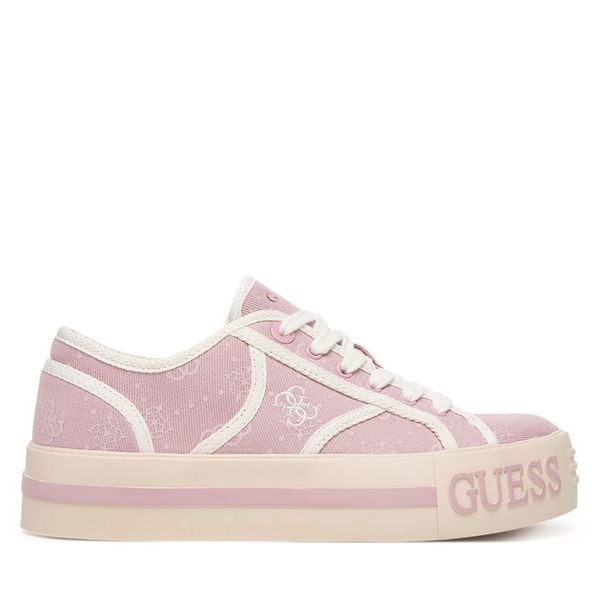 Trampki Guess. Czerwone trampki i tenisówki damskie Guess, z aplikacjami, bez zapięcia. Za 390.99 zł.