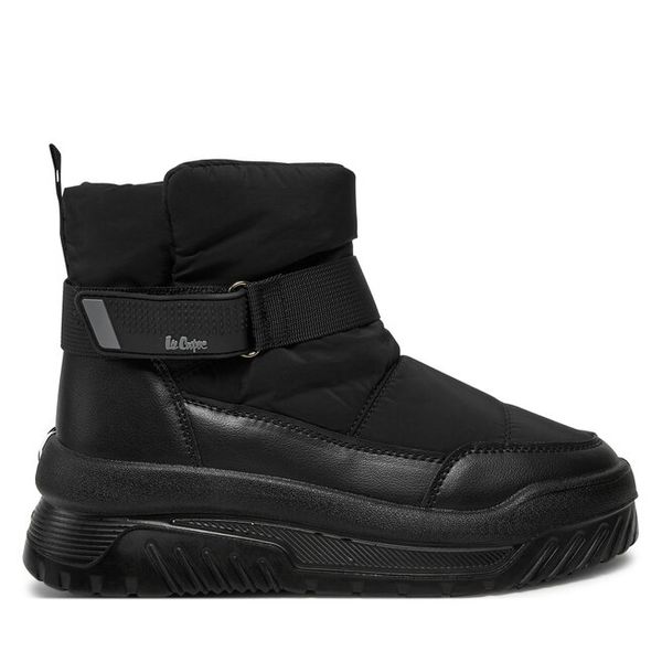 Botki Lee Cooper. Czarne botki damskie Lee Cooper, bez obcasa, na płaskiej podeszwie, bez zapięcia. Za 199.99 zł.