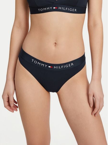 Tommy Hilfiger Dół od bikini UW0UW06364 Granatowy. Niebieskie bikini damskie Tommy Hilfiger, s, bez wzorów. Za 152.99 zł.
