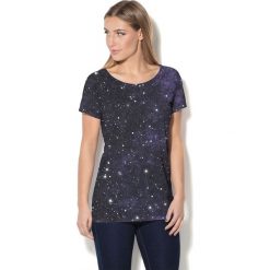Colour Pleasure Koszulka damska CP-034 41 biało-czarno-fioletowa r. XL-XXL. T-shirty damskie Colour Pleasure. Za 70.35 zł.