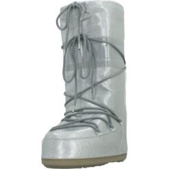 Buty Moon Boot Model Mb Icon Glitter Kolor Srebrny. Szare obuwie sportowe damskie Moon Boot, bez wzorów, z tkaniny. Za 1,059.00 zł.