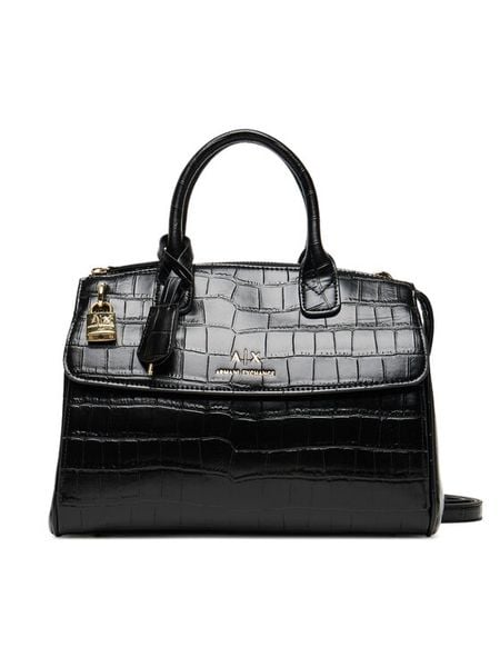 Armani Exchange Torebka XW000307 AF17154 UC001 Czarny. Czarne torebki do ręki damskie Armani Exchange, bez wzorów, ze skóry, bez dodatków. Za 759.99 zł.