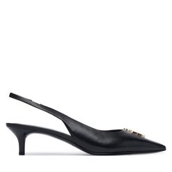Czółenka Tory Burch. Czarne czółenka damskie Tory Burch, bez wzorów, bez obcasa, bez zapięcia. Za 1,293.99 zł.