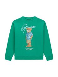 Guess Bluza L6GQ04 KA6R4 Zielony Regular Fit. Zielone bluzy dla chłopców Guess, z aplikacjami, z bawełny, bez ramiączek, bez kaptura. Za 174.99 zł.