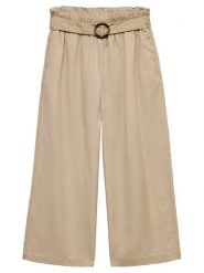 Vero Moda Kuloty Bree 10341670 Brązowy Cropped Fit. Brązowe spodnie materiałowe damskie Vero Moda, s, bez wzorów, z lyocellu. Za 179.99 zł.