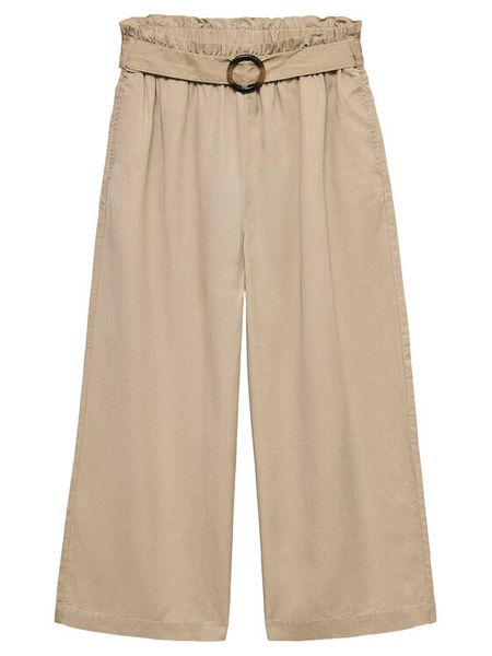 Vero Moda Kuloty Bree 10341670 Brązowy Cropped Fit. Brązowe spodnie materiałowe damskie Vero Moda, s, bez wzorów, z lyocellu. Za 117.99 zł.