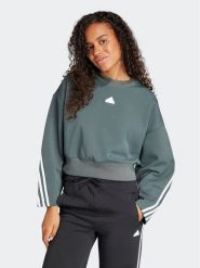 Adidas Bluza Future Icons 3-Stripes IS3879 Zielony Loose Fit. Zielone bluzy damskie Adidas, xs, bez wzorów, z syntetyku, bez kaptura. Za 169.99 zł.