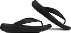 Crocs Japonki klapki damskie Crocs Getaway Flip czarne 209589 001 37-38. Czarne klapki damskie Crocs, bez wzorów, sportowe, bez obcasa. Za 169.49 zł.