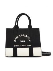 KARL LAGERFELD Torebka A3W50027 Czarny. Czarne torebki do ręki damskie KARL LAGERFELD, bez wzorów, z materiału, bez dodatków. Za 299.99 zł.