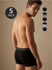 Bawełniane bokserki 5 pack - wielobarwny. Bokserki męskie Sinsay, l, bez wzorów, z bawełny. Za 49.99 zł.