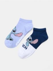 Skarpetki z nadrukiem Lilo & Stitch - wielobarwny. Skarpety damskie Sinsay, bez wzorów. Za 12.99 zł.
