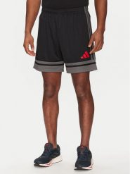 Adidas Szorty sportowe Squadra 25 JN4447 Czarny Regular Fit. Czarne krótkie spodenki sportowe męskie Adidas, l, bez wzorów, z syntetyku, do piłki nożnej. Za 89.99 zł.
