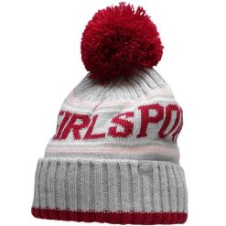 Czapka dziewczęca 4F z pomponem, 100% akryl, melanż. Szare buty zimowe dziewczęce 4f, bez wzorów, z materiału, bez zapięcia. Za 36.99 zł.