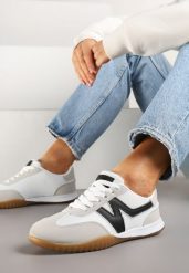 Szaro-Czarne Sneakersy Klasyczne Tenisówki Istia. Szare trampki i tenisówki damskie Renee, z aplikacjami, z jeansu, klasyczne, bez zapięcia. Za 79.99 zł.