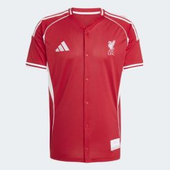 Koszulka Liverpool FC US Pack. Czerwone koszulki sportowe męskie Adidas, xs, z aplikacjami, z materiału, bez kołnierzyka, bez ramiączek, do piłki nożnej. Za 349.00 zł.