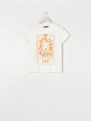 Koszulka z nadrukiem - kremowy. Białe t-shirty damskie Sinsay, l, bez wzorów, bez kołnierzyka. Za 25.99 zł.