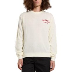 Bluza polarowa DICKIES UNIFORM SWEATER EGRET Biały. Białe bluzy męskie Dickies, bez wzorów, z polaru, bez kaptura. Za 421.99 zł.
