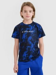 4F T-shirt sportowy szybkoschnący chłopięcy - multikolor 146/152 (10-12 lat). T-shirty dla chłopców 4f, bez wzorów, z dzianiny, bez ramiączek. W wyprzedaży za 49.99 zł.