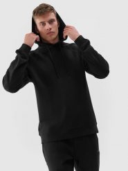 4F Bluza dresowa nierozpinana z kapturem męska - czarna XXL. Czarne bluzy męskie 4f, m, bez wzorów, z bawełny, z kapturem. W wyprzedaży za 79.99 zł.