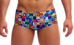 Kąpielówki Funky Trunks Bored Games - trunki męskie. Brązowe kąpielówki męskie FUNKY TRUNKS, l, bez wzorów, z materiału, na fitness i siłownię. Za 159.00 zł.