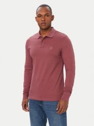 BOSS Polo Passerby 50507704 Bordowy Regular Fit. Czerwone koszulki polo męskie Boss, l, bez wzorów, z bawełny, bez ramiączek. Za 449.99 zł.
